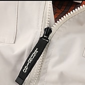 voordelige Sportjacket-Voor heren Outdoor jas Softshell-jas Windjack Overgangsjack Vakantie Dagelijks waterdicht Winddicht Zak Lente &amp; Herfst Effen Modieus Klassiek Opstaand Normaal Zwart Wit Geel blauw Oranje Jacks