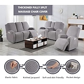 cheap Recliner Chair Cover-Loveseat 3 Seater Burgundy Recliner Covers Cover for Large Reclining Chair Slipcover Seat Reversible Washable Protector with Elastic Adjustable Straps for Kids Pets