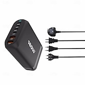 economico Cavi e adattatori-Caricabatterie rapido gan fast charge 3.0 usb tipo c da 160w, caricabatterie mobile a 6 porte usb tipo c pd comodo da trasportare, caricabatterie per tablet