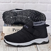 preiswerte Winter- und Schneestiefel-wasserdichte Winter-Wanderstiefel für Herren – rutschfeste Sohle, warmes Kunstfellfutter und Klettverschluss