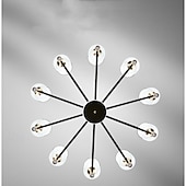 billige Pendellys-moderne lysekrone taklampe led pendellys moderne innfelt taklampe for spisestue stue svart gylden 6/8/10/15-lys 110-240v