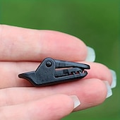 abordables Herramientas de camping, mosquetones y cuerdas-20 clips de montaje superiores para carpas a prueba de viento para acampar al aire libre