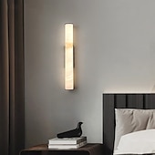 baratos Candeeiros de Parede de interior-Luminária de parede de mármore natural luz led villa de luxo iluminação de cabeceira luz de parede de cobre 110-240v 10w