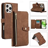 economico Cover per iPhone-telefono Custodia Per iPhone 16 Pro Max Plus iPhone 15 Pro Max Plus iPhone 14 13 12 11 Pro Max Plus Mini iPhone 14 Pro Max iPhone 13 12 11 Pro Max Per retro Con supporto Cerniera con cordino Retrò