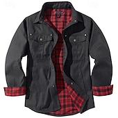 abordables Camisas de trabajo para hombre-Hombre Chaqueta Cortavientos Al aire libre Resistente al Viento Cómodo Trajes de senderismo Ropa de senderismo Primavera Otoño Chaqueta Paravientos Color sólido Negro Azul Marrón