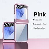 Χαμηλού Κόστους Samsung Θήκη-τηλέφωνο tok Για Z Flip 6 Z Flip 5 Πίσω Κάλυμμα και προστατευτικό οθόνης Ανθεκτική σε πτώσεις Ρετρό Επιμετάλλωση