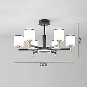 billige Pendellys-moderne lysekrone taklampe led pendellys moderne innfelt taklampe for spisestue stue svart gylden 6/8/10/15-lys 110-240v