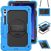זול כיסוי טאבלט Samsung-לוּחַ כיסויים מכסים ל עבור Samsung Galaxy Tab S9 Plus 12.4&quot; S9 Ultra 14.6&quot; S8 Ultra 14.6&#039;&#039; ידית מחזיק עפרונות רצועת כתף תבנית גאומטרית סיליקון