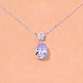 economico Collana da donna-elegante set di collana e orecchini in cristallo a goccia – gioielli scintillanti per spose e occasioni formali