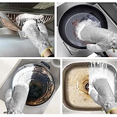 cheap Cleaning Supplies-Housework Cleaning Gloves Steel Wire Ball Dish Washing Gloves Kitchen Dishcloth Dishwashing Cleaning Cloth Cleaning Tools