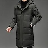 preiswerte Daunenjacken &amp; Parkas für Herren-Herren Wintermantel Daunenjacke puffer jacket Gefütterte Jacke Tasche Weiße Entendaunen Urlaub Freizeitskleidung Verabredung Lang Modisch Brautkleider schlicht Komfortabel warm Herbst Winter Solide