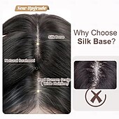 ieftine Piese de păr uman și tupeuri-toppers de păr pentru femei păr uman real, 14 inch scalp line toppers piese de păr pentru subțierea părului despărțire, toppers 100% păr uman real 1,5&quot;x5&quot; bază de mătase maro mediu poate fi ondulat #4