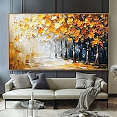 billiga Landskapsmålningar-impressionism oljemålning handmålade abstrakta höstlandskapsmålningar på duk handgjorda landskapstexturerad målning väggkonst oljemålning handmålad höstmålning för vardagsrum väggdekoration