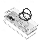 cheap Samsung Cases-Phone Case For Samsung Galaxy Z Fold 6 Back Cover with Stand Holder Transparent Support Wireless Charging PC