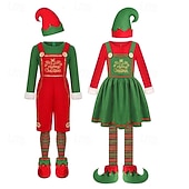 billiga Vuxna juldräkter-Alf Kläder Finkostym Julkostym Herr Dam Pojkar Flickor Jul Nyår julafton Cosplay kostym Vuxen Barn Fest Jul Kostym