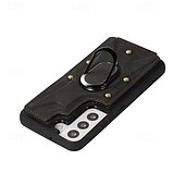levne Pouzdra pro Samsung-telefon Carcasă Pro S23 Ultra Plus S23 S22 S22 Plus Ultra S21 FE S21 S21 Ultra Plus A54 A34 A14 S20 Plus S20 Ultra Zadní kryt Držák na prsteny Nárazuvzdorné Retro TPU PU kůže
