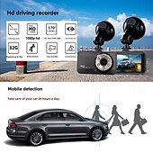 voordelige Auto DVR&#039;s-dual iens driving recorder auto usb monitoring high-definition reverse image verborgen recorder