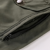 levne Sportovní bunda-Pánské Outdoorová bunda Zimní kabát Zimní bunda Venkovní Vánoční dárky Zahřívací Voděodolný Slátanina Zip Jaro Podzim Pevná barva Vinobraní Sportovní Kapuce Dlouhé Námořnická modř Trávová zelená Khaki