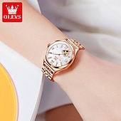abordables Relojes mecánicos-OLEVS Mujer Relojes Mecánico Moda Reloj Casual Reloj de Muñeca Cuerda Automática Luminoso IMPERMEABLE Decoración Acero Inoxidable Reloj
