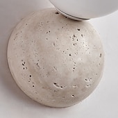 cheap Indoor Wall Lights-Japanese Wabi-sabi Style Wall Sconces Wall Lamps with Milky Glass Shade  Stone Wall Lights