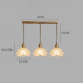 tanie Światła wiszące-oświetlenie sufitowe retro kwiat styl szklany wiszący klosz lampy biały szklany minimalistyczny kwiat sufit wiszący lampa oprawa