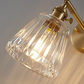 preiswerte Indoor-Wandleuchten-Innen-Einzelkopf E27 Glas-Wandleuchte Einbauleuchte Messing Glas Lampenschirm Dekoration 110-240V