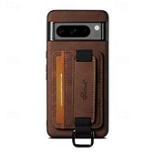 baratos Outras capas para telefone-telefone Capinha Para Pixel 9 Pro Pixel 9 Pro XL Pixel 8 Pro Pixel 8 Pixel 9 Pixel 7 Pixel 7 Pro Pixel 6 Pixel 6 Pro Capa traseira Com Suporte com pulseira Slot para cartão Retro TPU PC Couro PU