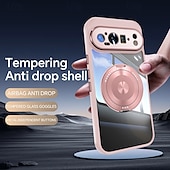 お買い得  その他のスマホケース-電話 ケース 用途 ピクセル9プロ ピクセル9プロXL ピクセル9 バックカバー スタンド付き 耐衝撃 レトロ風 TPU PC PUレザー