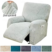 billiga Vilstol och länstol-jacquard fåtölj överdrag överdrag lazyboy överdrag soffstolsöverdrag 4-delade set, halkfri vilstol med förvaringsfickor möbelskydd för vardagsrum
