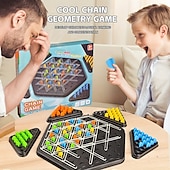 abordables Puzles-Mastermind de cadena triangular: desarrolla el pensamiento lógico y las habilidades para resolver problemas. Divertido juego de rompecabezas de escritorio multijugador para niños. Construcción de