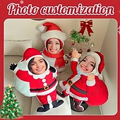 voordelige Gepersonaliseerde geschenken-onregelmatige kerstkussens&amp;amp;kussens gepersonaliseerd cadeau foto sneeuwman, kerstman, aangepaste cadeau-ideeën in verschillende maten met inzetstuk