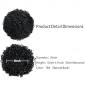 abordables Chignons-Extension de queue de cheval à cordon de serrage afro puff pour femmes noires, postiche en cheveux synthétiques crépus et bouclés pour femmes noires