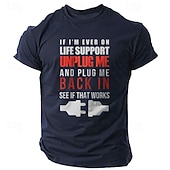  Bărbați Imprimat cu litere Amuzant Tricou Tee Top 100% Bumbac Manșon scurt Grafic Cămaşă Negru Verde Militar Albastru Închis Tricou confortabil Festival Îmbrăcăminte de designer de modă