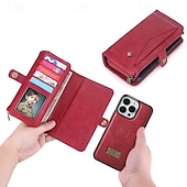 levne Pouzdra pro iPhone-telefon Carcasă Pro iPhone 16 Pro Max Plus iPhone 15 Pro Max Plus iPhone 14 13 12 11 Pro Max Plus Mini iPhone 14 Pro Max iPhone 13 12 11 Pro Max Zadní kryt Pouzdro na peněženku Magnetické Zip Slot
