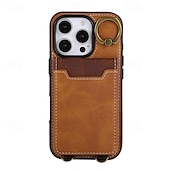 olcso iPhone-tokok-telefon Ügy Kompatibilitás iPhone 16 Pro Max Plus iPhone 15 Pro Max Plus iPhone 14 13 12 11 Pro Max Plus iPhone 14 Pro Max iPhone 13 12 11 Pro Max Fekete tok Állvánnyal Tartó gyűrű csuklópánttal Retro