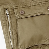 preiswerte Cargohosen-Herren Outdoorhosen Cargohosen Wanderhosen Fleecegefütterte Hosen Militär Frühling Herbst Außen Normale Passform Warm Atmungsaktiv Hosen Schwarz Armeegrün Jagd Klettern Camping / Wandern