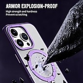 お買い得  iPhone用ケース-電話 ケース 用途 iPhone 16 Pro Max プラス iPhone 15 プロマックスプラス iPhone 14 13 12 11 Pro Max Plus iPhone 14 Pro Max iPhone 13 12 11 Pro Max バックカバー スタンド付き 磁石バックル ワイヤレス充電をサポート レトロ風 TPU アクリル