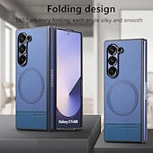 זול מארז סמסונג-טלפון מגן עבור קיפול Z 6 Z Fold 5 Z Fold 4 Z Fold 3 כיסוי אחורי מגנטי תמיכה בטעינה אלחוטית עמיד בזעזועים רטרו TPU PC