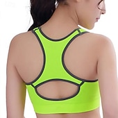 economico Reggiseni sportivi-Per donna Supporto leggero Reggiseni sportivi Reggiseno da corsa Scollatura posteriore Buon top Imbottito Fitness Attività ricreative Corsa Traspirante Leggero Morbido Nero Blu Fuschia Tinta unita