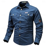 economico camicie western da uomo-Per uomo Animali SPIDER Camicie da lavoro Camicia occidentale Camicia da carico Manica lunga Vintage Occidentale Informale Sportivo Per uscire Inverno Primavera &amp; Autunno Collo ripiegabile Stampa