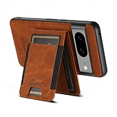 זול תיק טלפון אחר-טלפון מגן עבור Pixel 9 Pro Pixel 9 Pro XL Pixel 8 Pro Pixel 8 Pixel 7 Pixel 7 Pro Pixel 6 Pixel 6 Pro כיסוי אחורי עם מעמד ניתן לניתוק מגנטי רטרו TPU PC עור PU