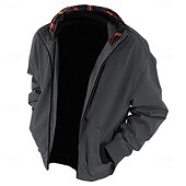 economico felpe con cappuccio da uomo di base-Per uomo Giacca con cappuccio Felpa con cappuccio e zip Felpa con cappuccio invecchiata Blu marino Grigio scuro Con cappuccio A quadri Collage Color Block Ufficio Sportivo Informale Streetwear