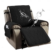 baratos Capa de reclinável-Capas reclináveis 100% à prova d&#039;água, capas antiderrapantes para poltrona reclinável com bolso, protetor de móveis acolchoado para cadeira reclinável lavável para crianças, animais de estimação