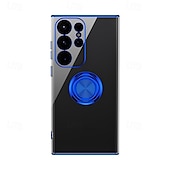 abordables Carcasas Samsung-Funda para S24 S24 Ultra Plus S24 FE S23 S23 Ultra S23 Plus S25 Ultra Cubierta trasera soporte de anillo a prueba de golpes retro TPU PC
