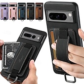 baratos Outras capas para telefone-telefone Capinha Para Pixel 9 Pro Pixel 9 Pro XL Pixel 8 Pro Pixel 8 Pixel 9 Pixel 7 Pixel 7 Pro Pixel 6 Pixel 6 Pro Capa traseira Com Suporte com pulseira Slot para cartão Retro TPU PC Couro PU