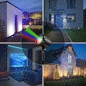 abordables Proyector de la lámpara  y proyector láser-Proyector de luces láser para Navidad para exteriores, proyector de luces navideñas de 3 colores y 50 pies con control remoto, luces de luciérnagas, lluvia de estrellas, luces láser, decoraciones