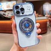 Недорогие Чехлы для iPhone-телефон Кейс для Назначение iPhone 16 Про Макс Плюс Айфон 15 Про Макс Плюс iPhone 14 13 12 11 Pro Max Plus Кейс на заднюю панель со стендом Защита от удара Ретро ТПУ ПК
