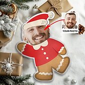 cheap Personalized Gifts-Irregular Christmas Cushions &amp; Pillows Personalized Gift Photo Gingerbread Custom Gift Ideas in Various Sizes with Insert
