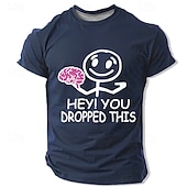 ieftine Tricouri amuzante pentru bărbați-Tricou bărbați Sarcasm Amuzant Tricou cu mânecă scurtă Tricou 3D Print Guler despre gât Stil de modă Athleisure Stradă Sporturi Activități în aer liber Negru Alb Albastru închis Vară Primăvară