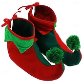 abordables Disfraces de Navidad para adultos-Elfo Accesorios Disfraz de Navidad Hombre Mujer Chico Chica Navidad Año Nuevo Nochebuena Navidad Adultos Niños Fiesta Navidad Calcetines Zapatos Sombrero Pijama Mono